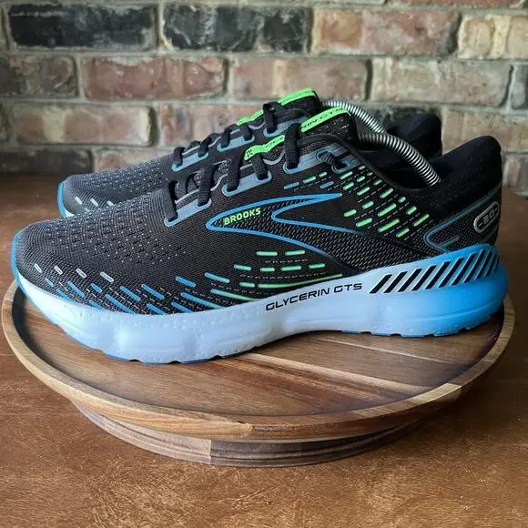 Brooks Glycerin GTS 20 Supportive Black Hawaiian Ocean Running Men's 11 Shoes - Picture 1 of 16